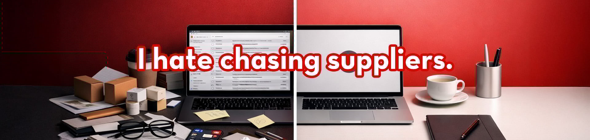 I hate chasing suppliers_