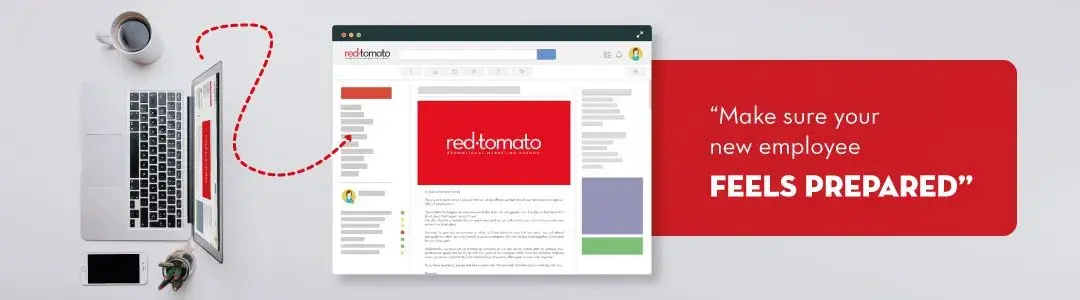 Image text - Make sure your new employee feels prepared.