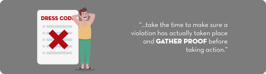 Corporate uniforms policy - Tip 6