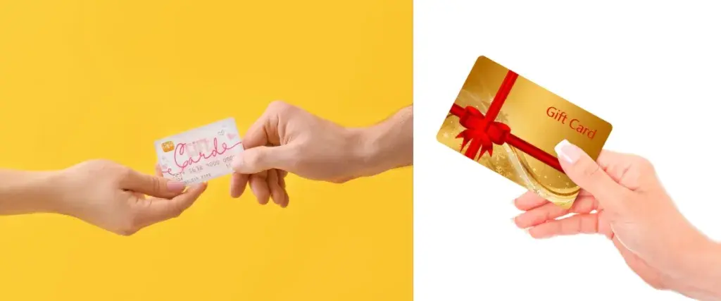 Gift cards or vouchers