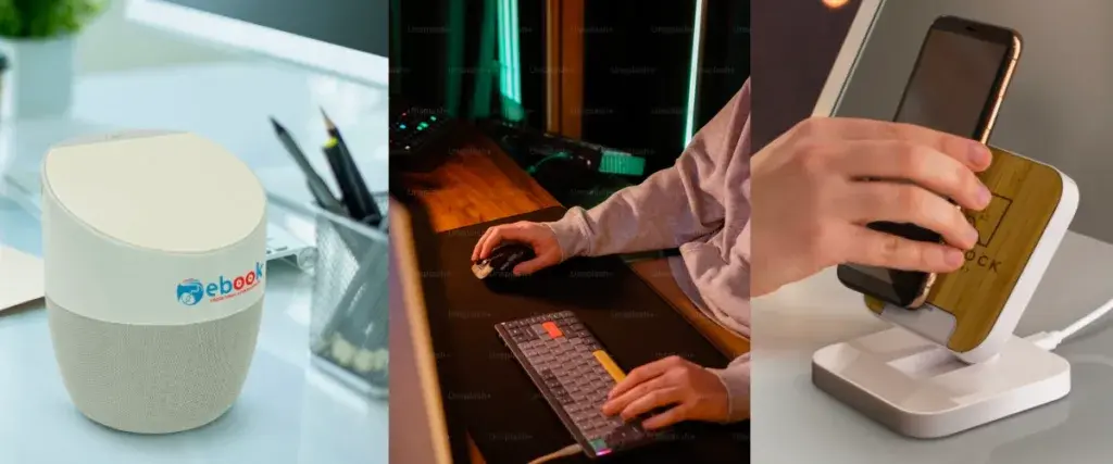 Ergonomic desk and accessories 