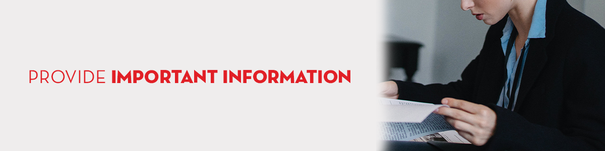 provide important information to your new employees