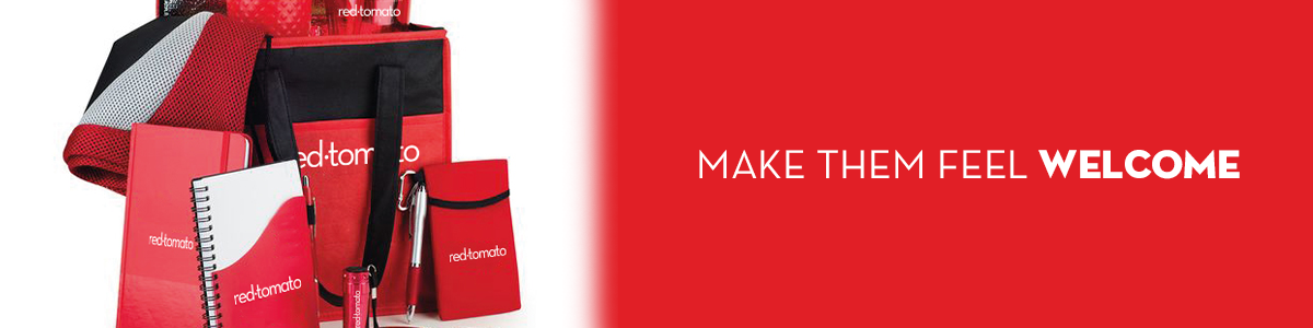 Make them feel welcome — Promote a sense of team spirit and belonging through a company-branded welcome kit. 