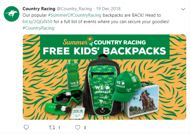 Event crowd engagement campaign - Summer of Country Racing Country Racing Victoria
