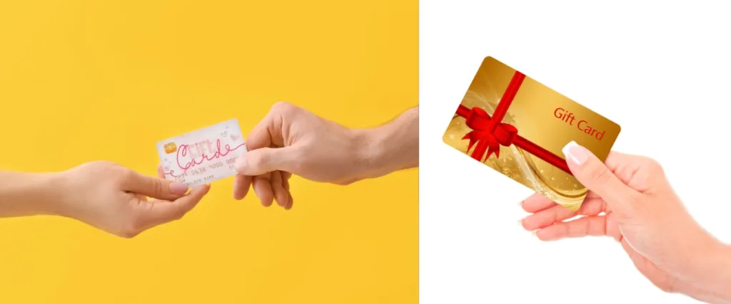 Gift cards or vouchers