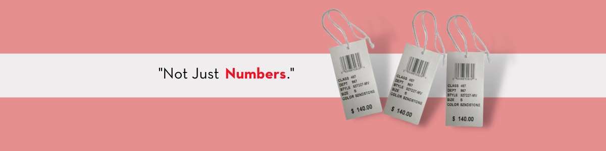 Text: Not just Numbers. Mall Price tag
