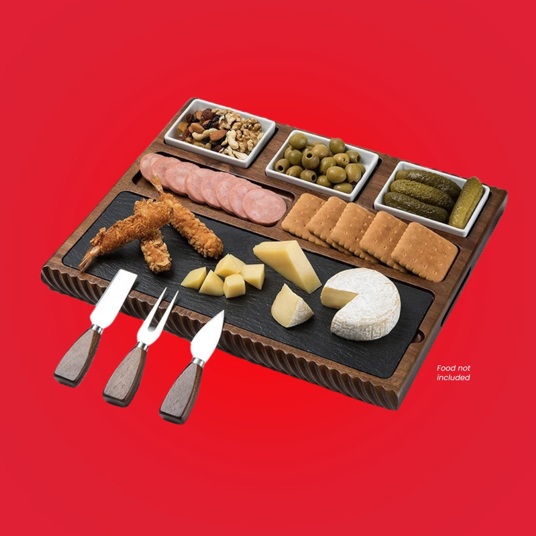 Holly Set Handcrafted Cheese Board
