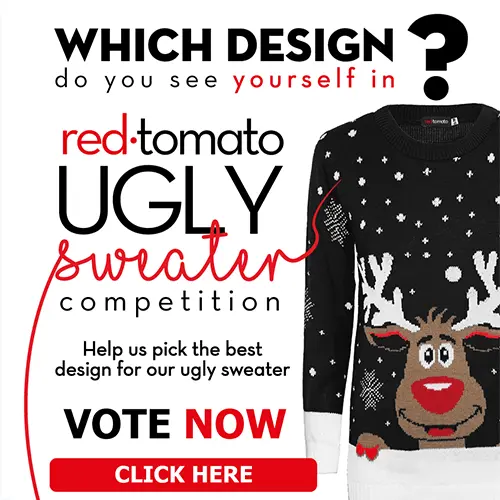 Red Tomato ugly sweater competition