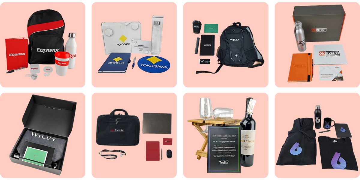 sample welcome kit for new employees on our website 
